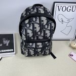 Dior Backpack Red Genuine Leather Jacquard