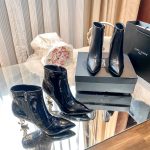 Saint Laurent Ankle Boots Color Patent Leather