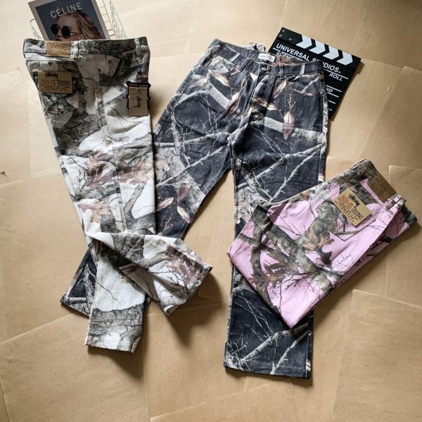 Stussy T-Shirts Pink Eva Twill Fabric Streetwear