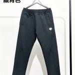 Descente Long Pants Blue Fleece Woven Fabric Quick-Drying Winter Slim Fit