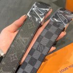 Louis Vuitton Belt Red Genuine Leather