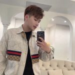Gucci Coat Color Jacquard Denim Autumn Winter