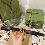 Gucci Belt Green Top-Grain Cowhide
