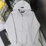 Fear Of God T-Shirts Ash Cotton Ribbed Fabric Flannel Streetwear