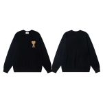 Ami Long-Sleeved Shirts Red Cotton Pure Down Street Style Embroidery