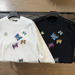 Louis Vuitton Long-Sleeved Black Eva Cotton Pure Twill Autumn Winter Embroidery