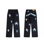 Chrome Hearts Trousers Blue Eva Denim Understated Exquisite Tailoring Patch