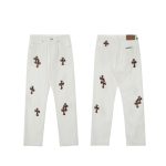 Chrome Hearts Trousers Ash Eva Denim Understated Exquisite Tailoring Patch