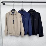 Ralph Lauren Coat Blue Cotton Pure Streetwear Embroidery