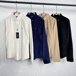 Ralph Lauren Long-Sleeved Shirts Red Cotton Down Corduroy Autumn Winter And Embroidery