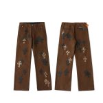 Chrome Hearts Trousers Brown Eva Denim Understated Exquisite Tailoring Patch
