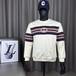 Gucci Long-Sleeved Shirts Red Cotton Pure Ribbed Fabric