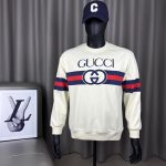 Gucci Long-Sleeved Shirts Red Cotton Pure Ribbed Fabric