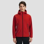 Descente Coat Red Fleece Clean And Neat Sports Leisure