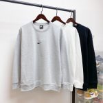 Nike Hoodie Black Cotton Pure Ribbed Fabric Easy To Match Spring Early