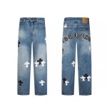 Chrome Hearts Trousers Blue Eva Denim Understated Exquisite Tailoring Patch