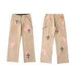 Chrome Hearts Trousers Pink Eva Denim Understated Exquisite Tailoring Patch