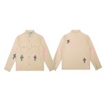 Chrome Hearts Outerwear Pink Eva Denim Understated Exquisite Tailoring Patch