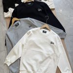 Stussy Long-Sleeved Red Cotton Soft And Gentle Spring Autumn Winter