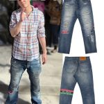 Levi'S Jeans Blue Enzyme Washing Embroidery Patch