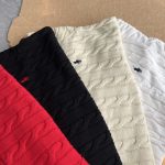 Ralph Lauren Sweater Red Cotton Pure Cable Knit Embroidery