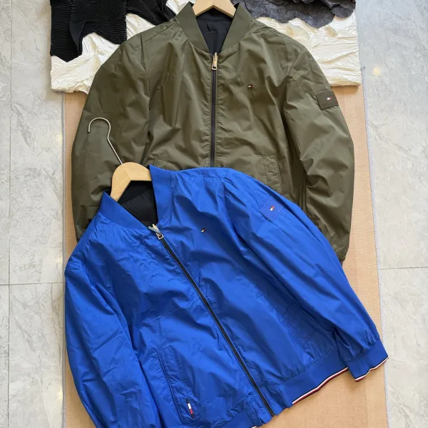Tommy Hilfiger Outerwear Blue Woven Fabric Clean And Neat Simple Design Daily Commute Spring Color Blocking