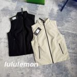 Lululemon Vest Red Outdoor Windproof Sophistication Autumn Three-Proof Fabric Zippered Pocket
