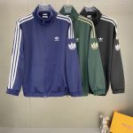 Adidas Coat Red Jacquard Autumn Winter Early