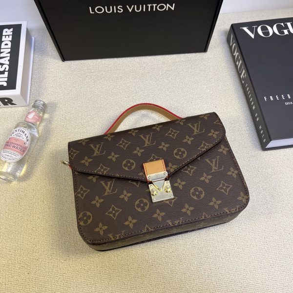 Louis Vuitton Handbags Red Cowhide