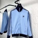 Adidas Coat Red Cotton Pure Polyester Spandex