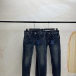 Louis Vuitton Jeans Red Cotton Denim Autumn