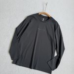 Descente Long Sleeves Brown Cotton Autumn Double Needle Stitching