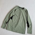 Descente Long Sleeves Green Mesh Running Autumn Breathable Patch