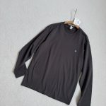 Lululemon Long-Sleeved T-Shirt Black Cotton Pure Autumn Winter Brushing Process