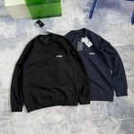 Armani Hoodie Red Cotton Plain Weave Understated Autumn Embroidery