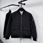 Burberry Outerwear Black Cotton Material Selection Autumn Winter And