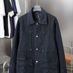 Louis Vuitton Outerwear Ash Jacquard Denim Side Pockets