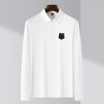 Saint Laurent Cotton Long-Sleeved Polo Shirt For Autumn