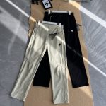 Descente Long Pants Red Nylon Spandex Woven Fabric Quick-Drying Autumn