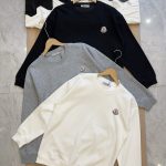Moncler Hoodie Ash Cotton Soft And Gentle Spring Autumn Winter Crisp Silhouette