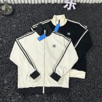 Adidas Coat Red Jacquard Autumn Winter Early