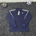 Adidas Coat Blue Jacquard Autumn Winter Early