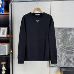 Prada Hoodie Ash Cotton Pure Exquisite Workmanship Spring Autumn