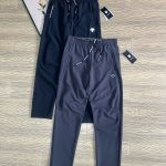 Descente Long Pants Red Unrestricted Movement Quick-Drying Simple Design Zippered Pocket