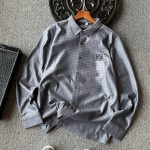 Loewe Long-Sleeved Shirt Red Cotton Soft Wool Nylon Fleece Fabric