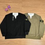 Stone Island Hoodie Green Cotton Pure Exquisite Workmanship Street Style