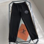 Fendi Sweatpants Black Cotton Pure Autumn Winter Embroidery
