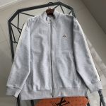 Moncler Coat Blue Cotton Pure Embroidery