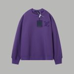 Louis Vuitton Sweatshirt Red Cotton Pure Double Needle Stitching Embroidery