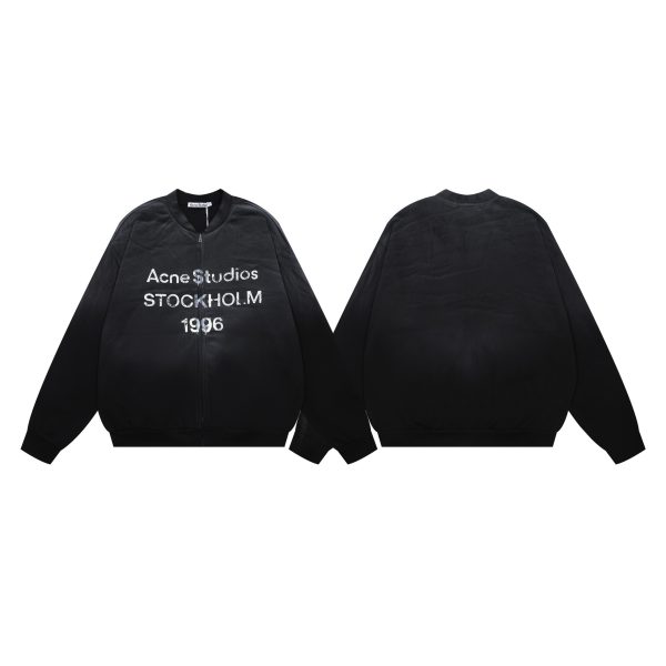 Acne Studios Outerwear Red Cotton Pure Soft Adhesive Retro Distressed Autumn Winter And Plastisol Printing